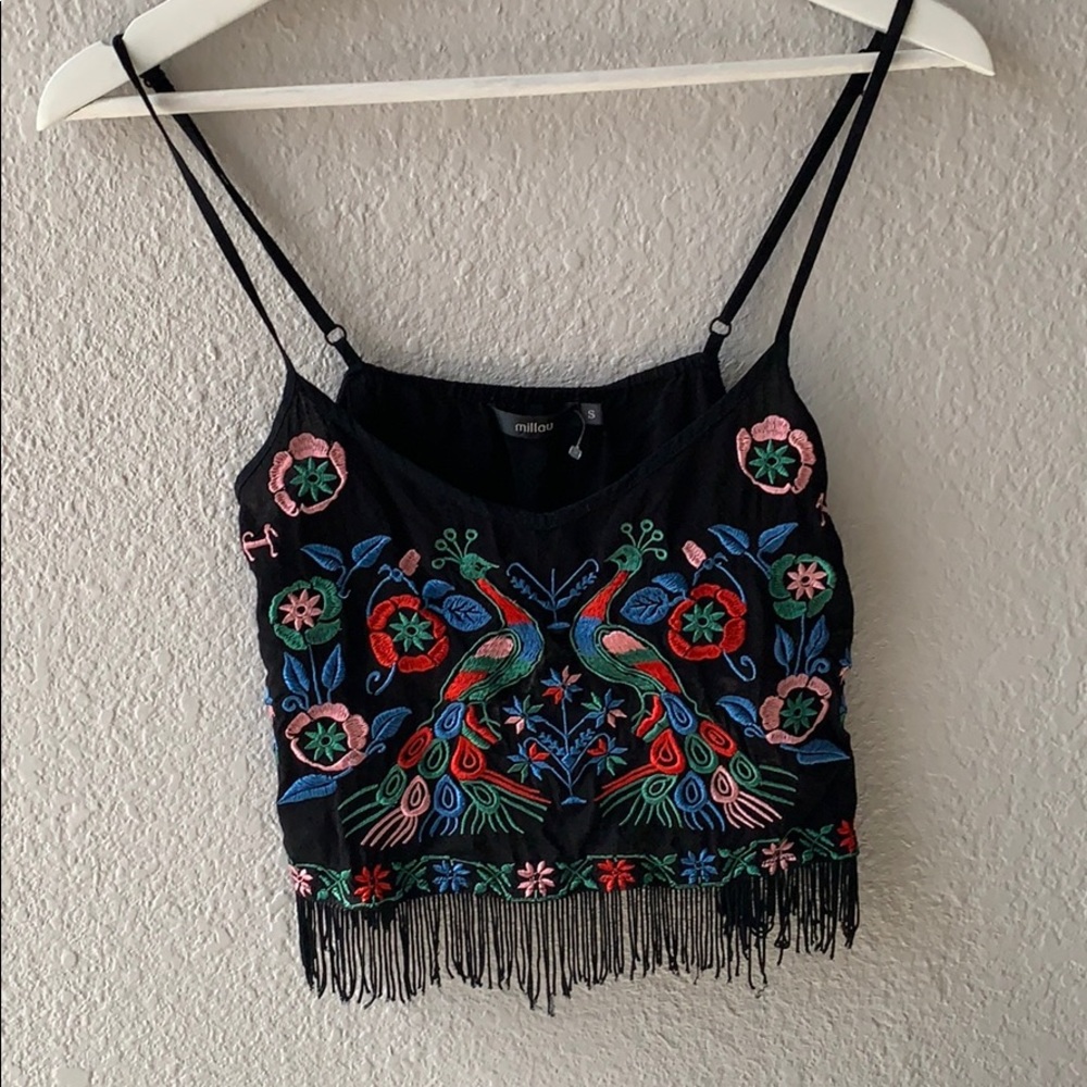 Thrifted one of a kind fringe festival top